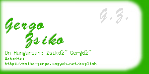 gergo zsiko business card